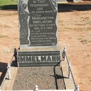 IMMELMANN Margarietha nee HATTINGH 1875-1948
