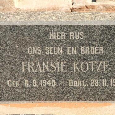KOTZE Fransie 1940-1955