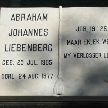 LIEBENBERG Abraham Johannes 1905-1977