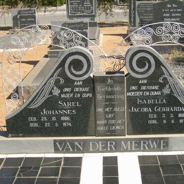 MERWE Sarel Johannes, van der 1886-1974 &amp; Isabella Jacoba Gerharda 1894-1975