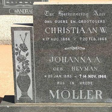 MÖLLER Christiaan W. 1886-1968 &amp; Johanna A. HEYMAN 1885-1968
