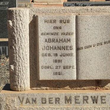 MERWE Abraham Johannes, van der 1881-1951