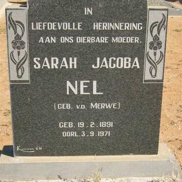 NEL Sarah Jacoba nee v.d. MERWE 1891-1971