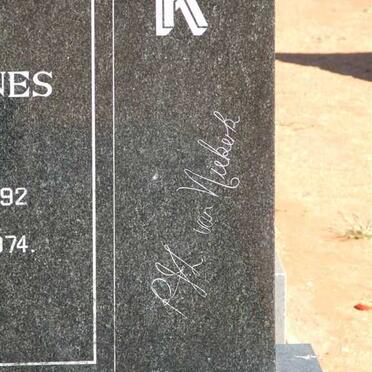 NIEKERK Pieter Johannes Lombard, van 1892-1974