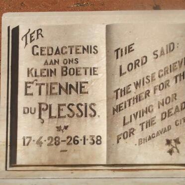 PLESSIS Etienne, du 1928-1938