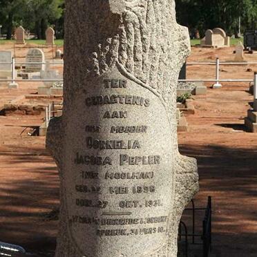PEPLER Cornelia Jacoba nee MOOLMAN 1856-1931