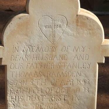 RAMSDEN Stanley Thomas 1883-1933