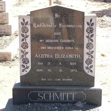 SCHMITT Aletha Elizabeth 1920-1972