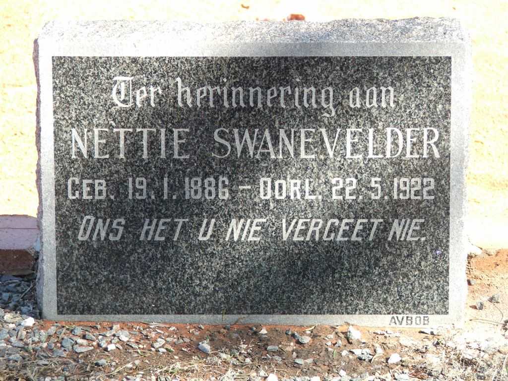 SWANEVELDER Nettie 1886-1922