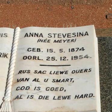 SWANEPOEL Anna Stevesina nee MEYER 1874-1954