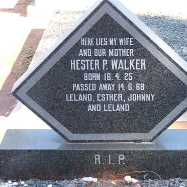 WALKER Leland E. 1920-1996 &amp; Hester P. 1925-1968