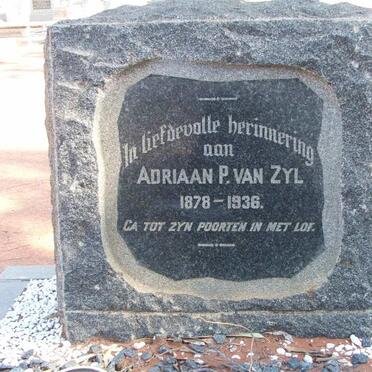 ZYL Adriaan P., van 1878-1936