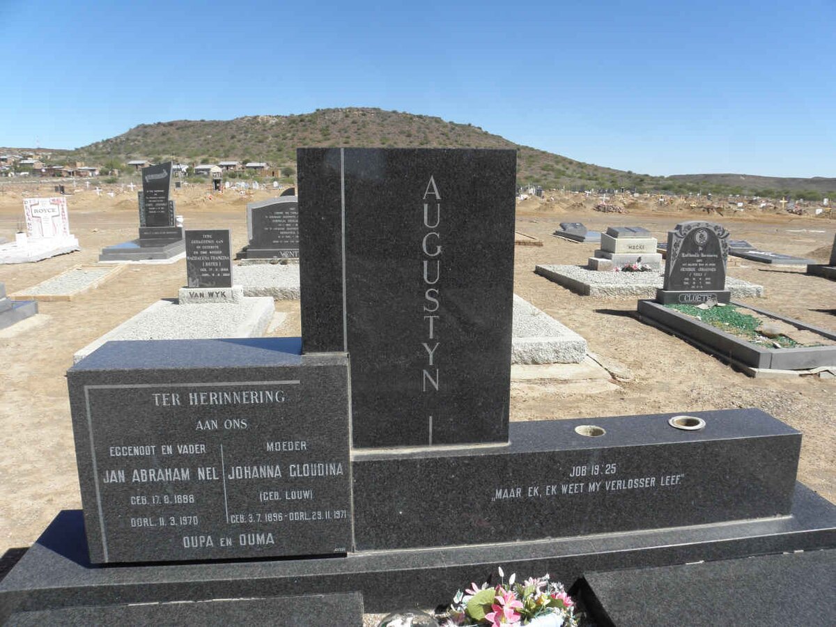 AUGUSTYN Jan Abraham Nel 1888-1970 &amp; Johanna Gloudina LOUW 1896-1971