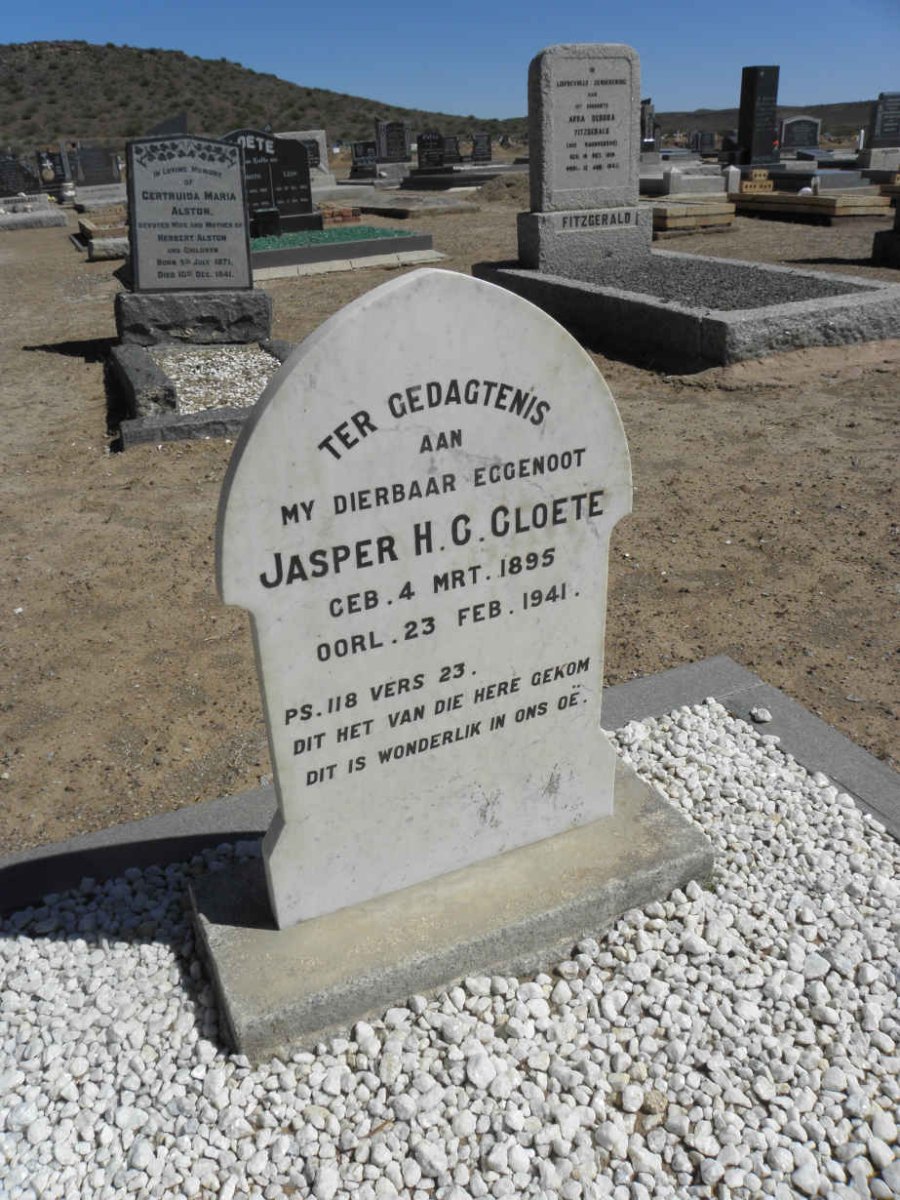 CLOETE Jasper H.C. 1895-1941