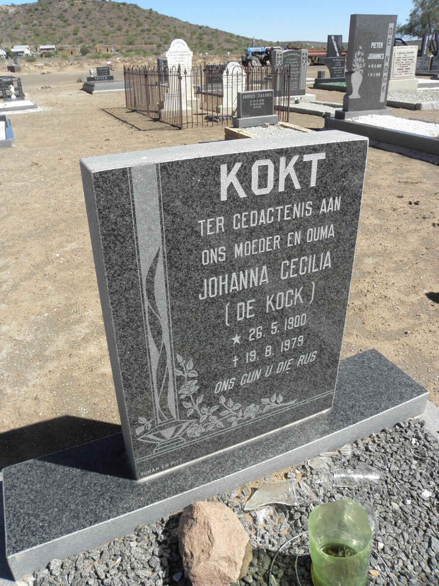 KOKT Johanna Cecilia nee DE KOCK 1900-1979