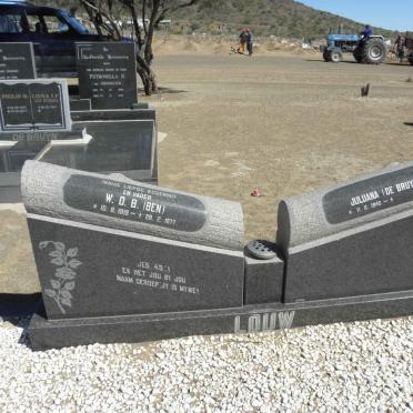 LOUW W.D.B. 1918-1977 &amp; Juluana DE BRUYN 1940-