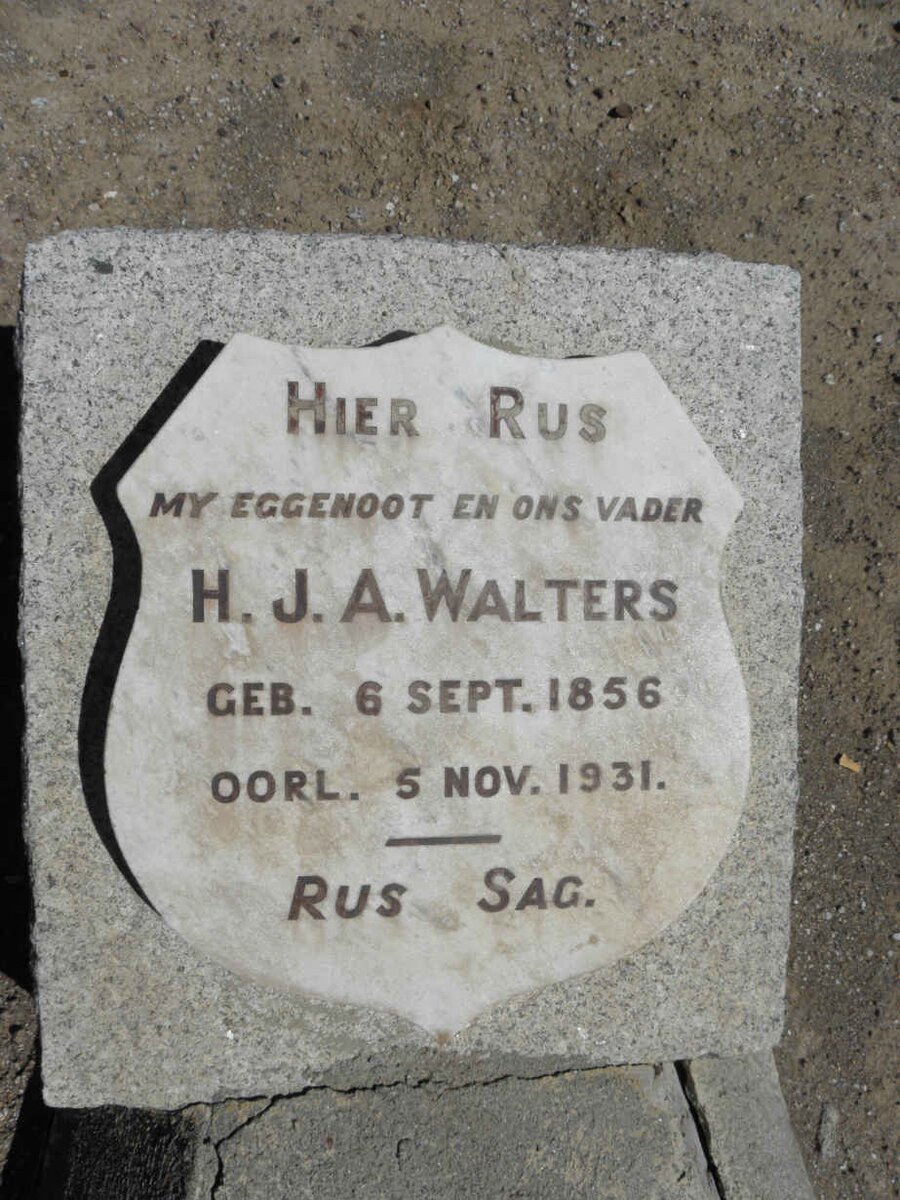 WALTERS H.J.A. 1856-1931