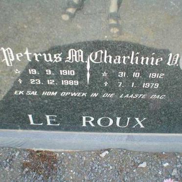 ROUX Petrus M., le 1910-1989 &amp; Charlinie V. 1912-1979