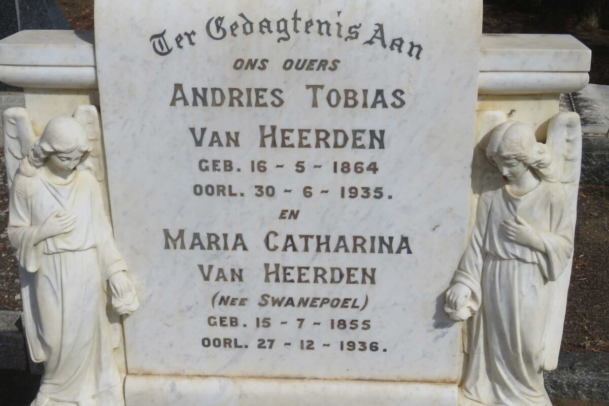 HEERDEN Andries Tobias, van 1864-1935 &amp; Maria Catharina SWANEPOEL 1855-1936