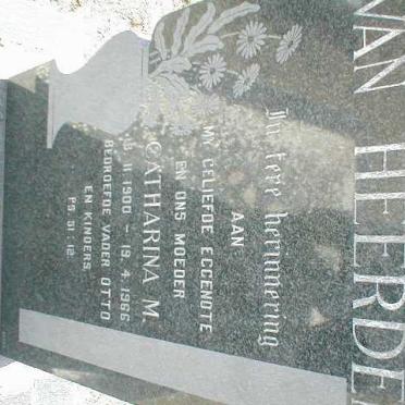 HEERDEN Catharina M., van 1900-1966