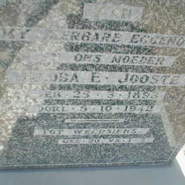 JOOSTE Jacoba E. 1893-1942