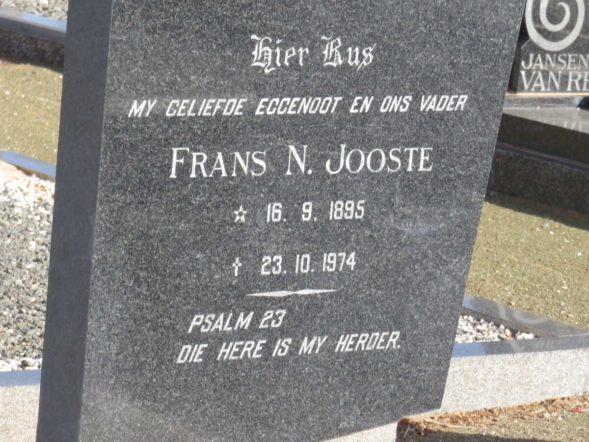 JOOSTE Frans N. 1895-1974