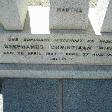 WIESE Stephanus Christiaan 1907-1954