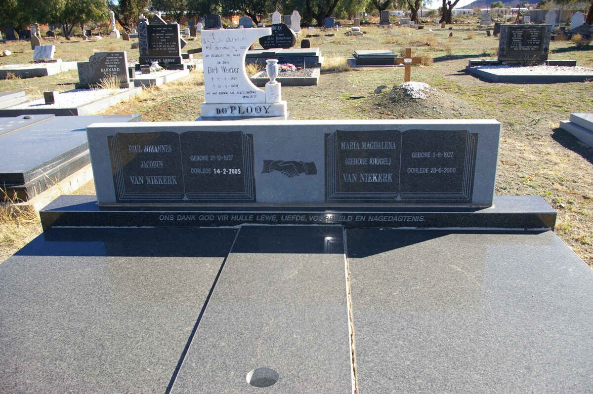 NIEKERK Paul Johannes Jacobus, van 1927-2005 &amp; Maria Magdalena KRUGER 1927-2000