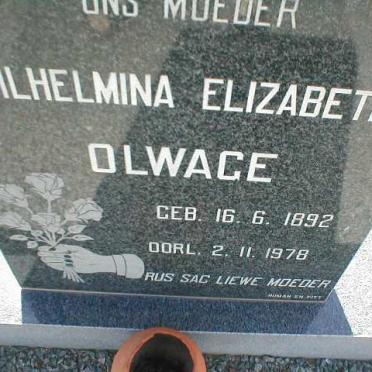 OLWAGE Wilhelmina Elizabeth 1892-1978