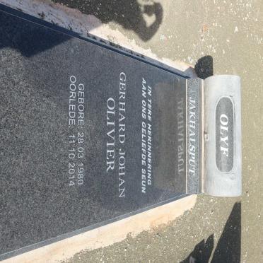 OLIVIER Gerhard Johan 1980-2014