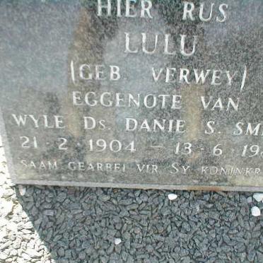 SMITH Lulu nee VERWEY 1904-1985