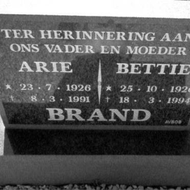 BRAND Arie 1926-1991 &amp; Bettie 1926-1994