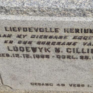 CILLIERS Lodewyk N. 1888-1962 &amp; Hermina Aletta 1888-1970