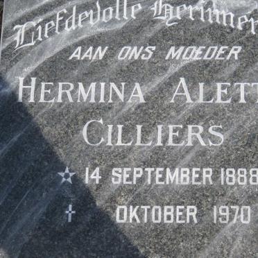 CILLIERS Hermina Aletta 1888-1970