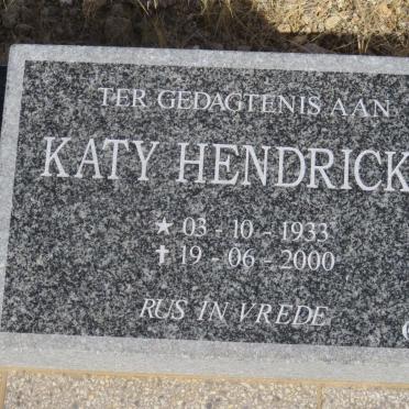 HENDRICKS Katy 1933-2000