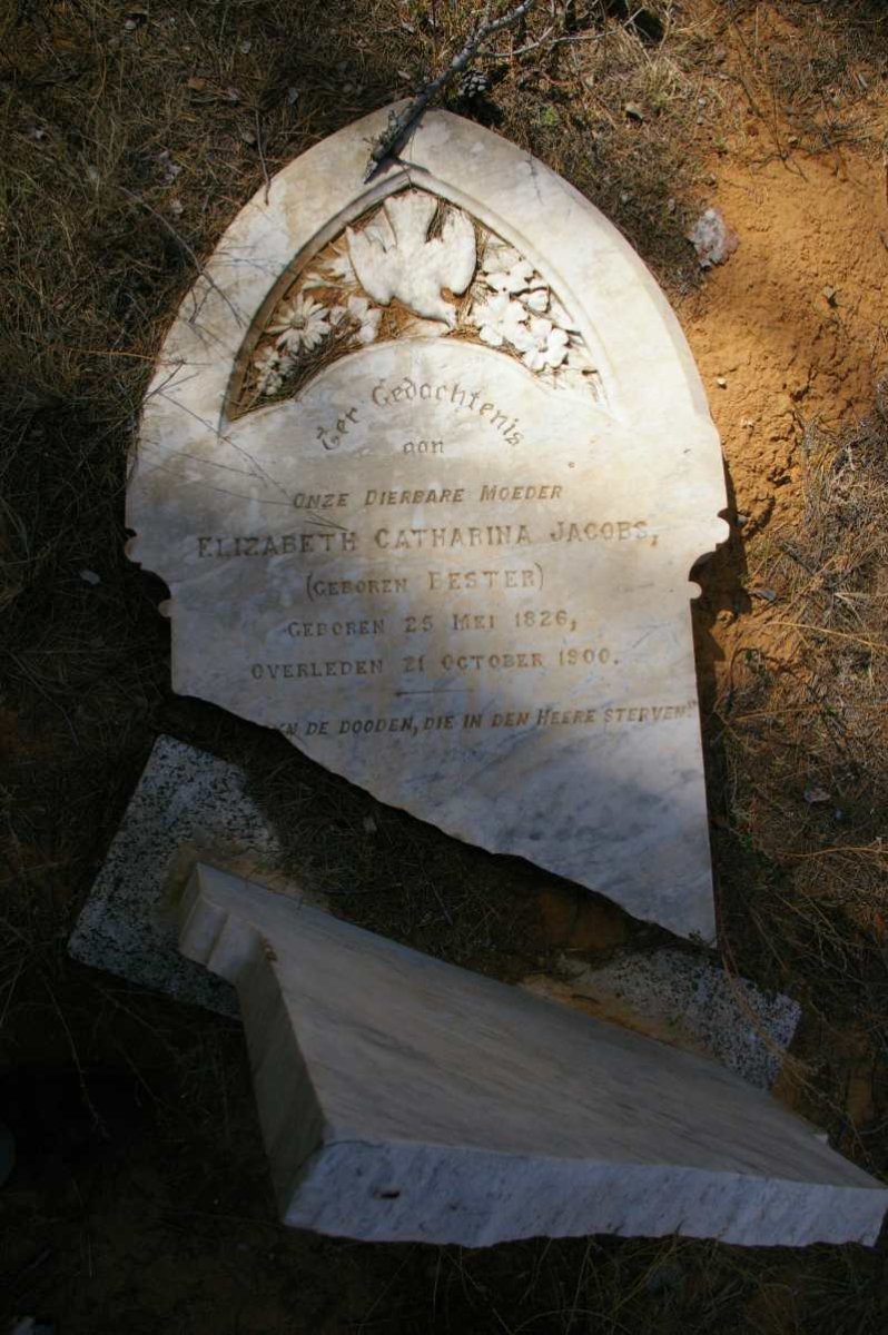 JACOBS Elizabeth Catharina nee BESTER 1826-1900