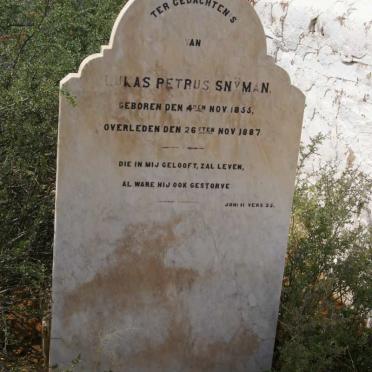 SNYMAN Lukas Petrus 1855-1887