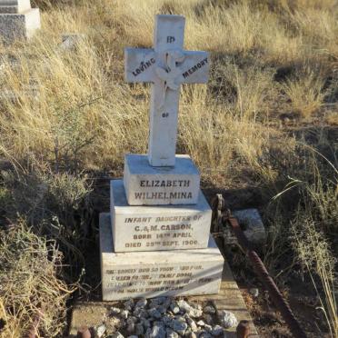 CARSON Elizabeth Wilhelmina 1900-1900