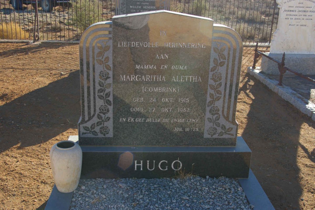 HUGO Margaritha Alettha nee COMBRINK 1915-1982