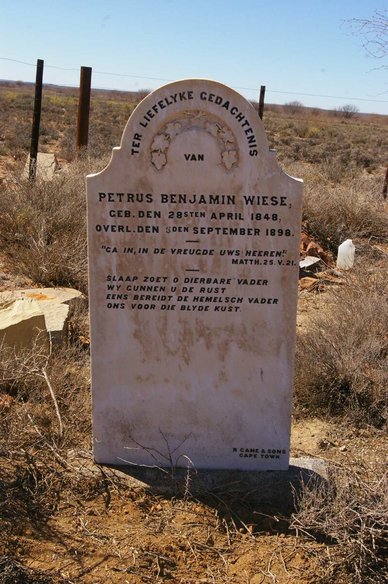 WIESE Petrus Benjamin 1848-1898