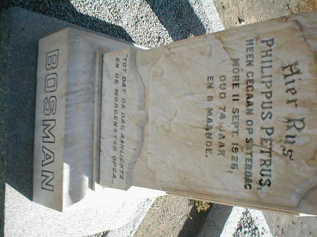 BOSMAN Philippus Petrus -1926