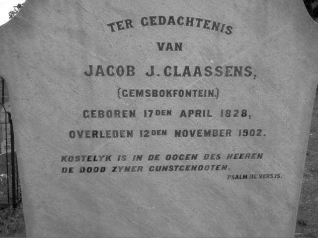 CLAASSENS Jacob J. 1828-1902