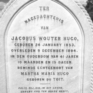 HUGO Jacobus Wouter 1853-1894