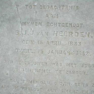 HEERDEN B.J.J., van 1833-1882 