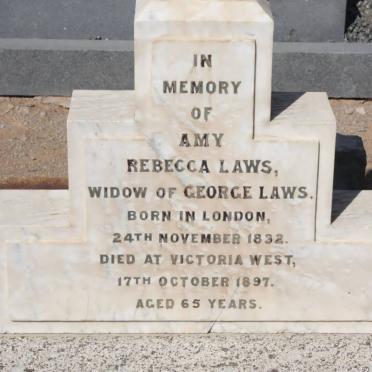 LAWS Amy Rebecca 1832-1897