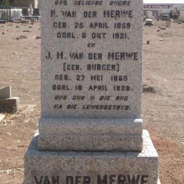 MERWE N., van der 1859-1921 &amp; J.M. BURGER 1865-1928