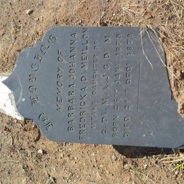 MEILLON Barbara Johanna Fredricka, de 1879-1879