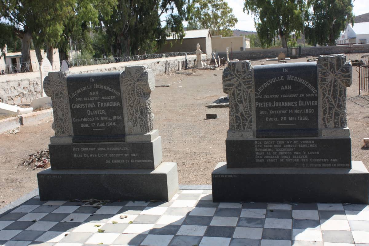 OLIVIER Pieter Johannes 1860-1936 &amp; Christina Francina 1864-1944