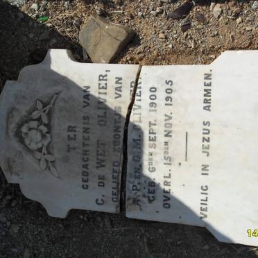 OLIVIER C. de Wet 1900-1905