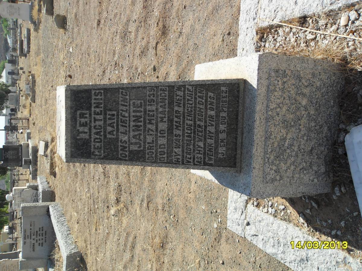 PREEZ Jannie, du -1939